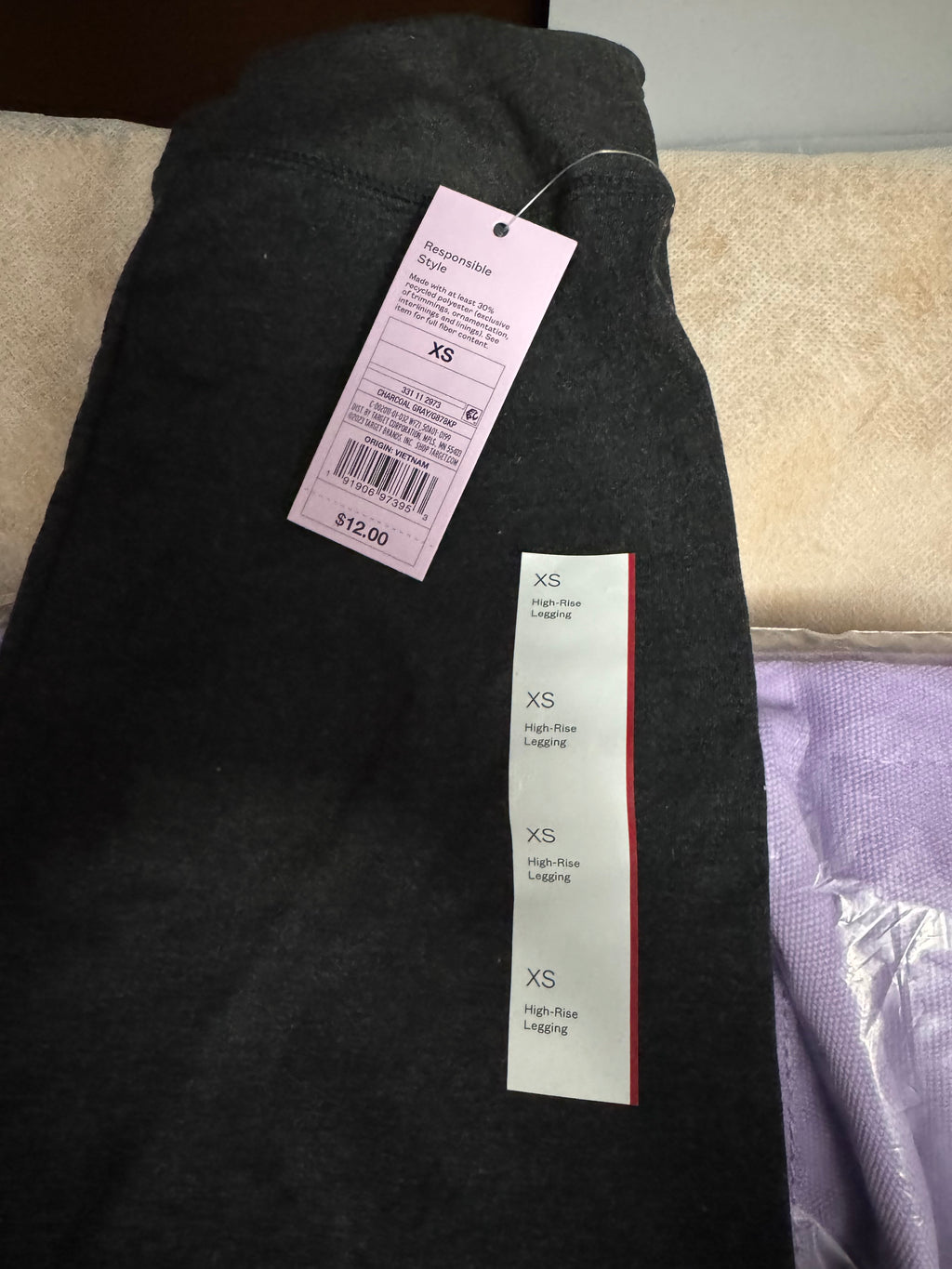 Size XS - Wild Fable grey charcoal High-Rise Leggings.